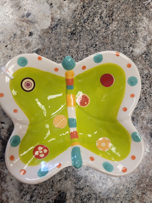 Colorful butterfly dish