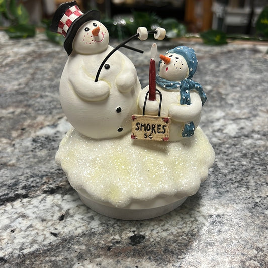 Snowman Candle Topper Lid