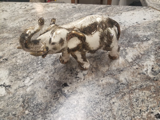 Gold porcelain Elephant