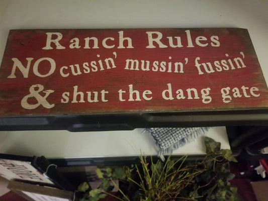 Ranch rules decor