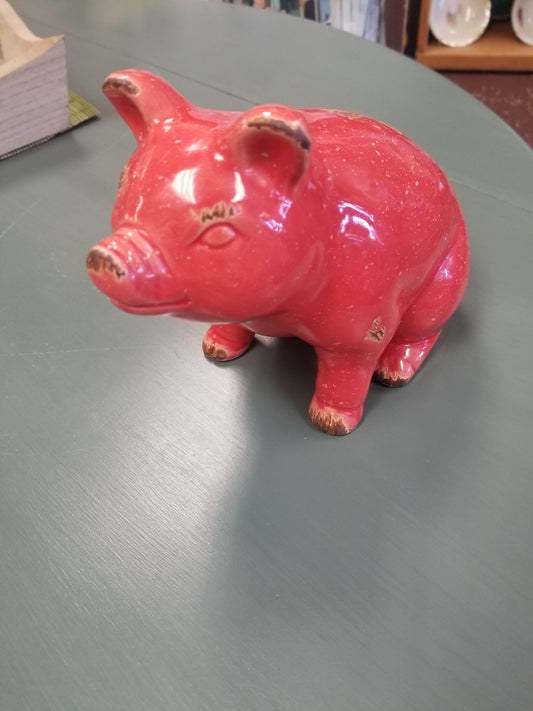 Red pig decor